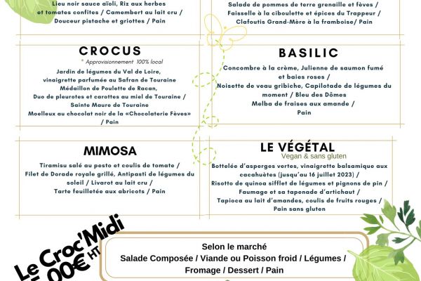 La Carte des GreenBox Printemps-Été 2023
